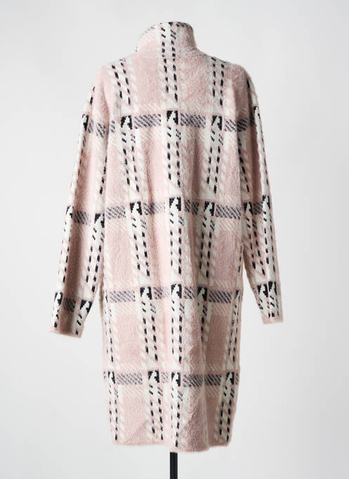 Manteau long rose PASSIONI pour femme