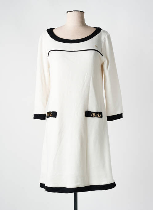 Robe mi-longue blanc ELEONORA AMADEI pour femme