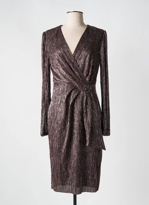 Robe mi-longue marron JOSEPH RIBKOFF pour femme