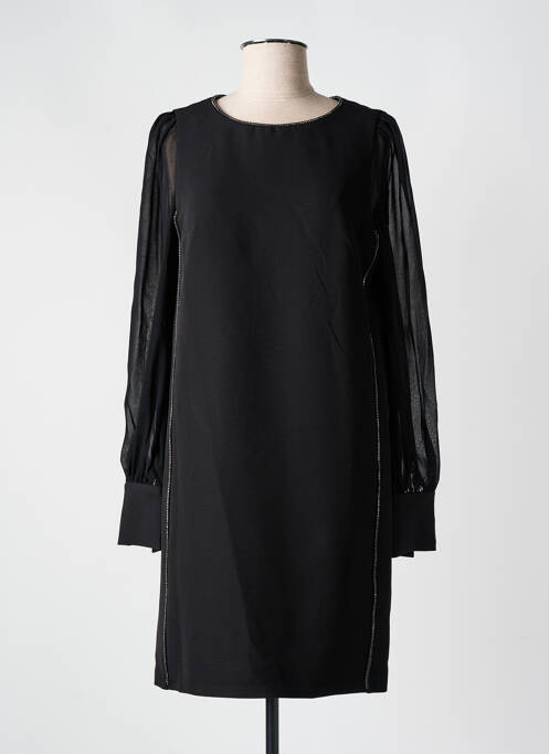 Robe mi-longue noir LESLIE pour femme