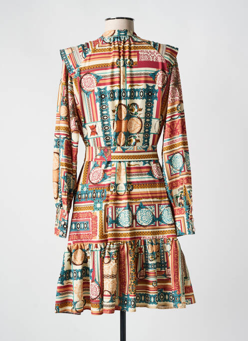 Robe mi-longue orange LESLIE pour femme