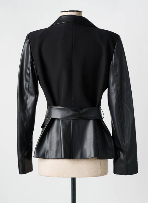 Veste simili cuir noir LESLIE pour femme