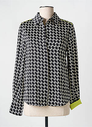 Chemisier imprimé fantaisie manches longues noir LOLA CASADEMUNT femme