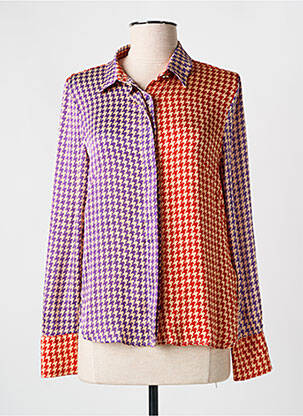 Chemisier coupe fluide manches longues orange LOLA CASADEMUNT femme