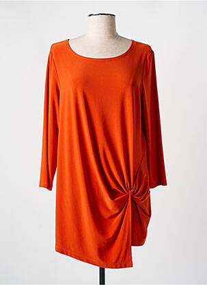 Top col rond manches longues orange JOSEPH RIBKOFF femme