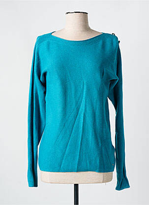 Pull col bateau manches longues vert DIANE LAURY femme