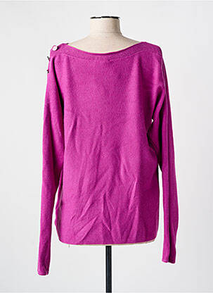 Pull col bateau manches longues rose DIANE LAURY femme
