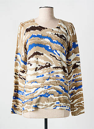 Pull resserrée sur le bas manches longues beige DIANE LAURY femme