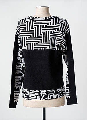 Pull resserrée sur le bas manches longues noir PASSIONI femme