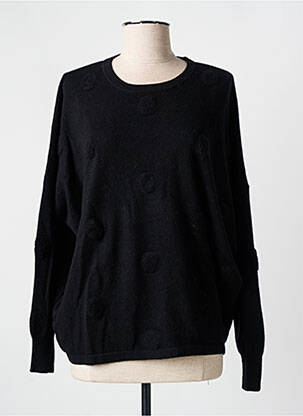 Pull resserrée sur le bas manches longues noir ESTHEME femme