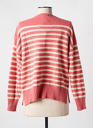 Pull col v manches longues rose ANANKE femme