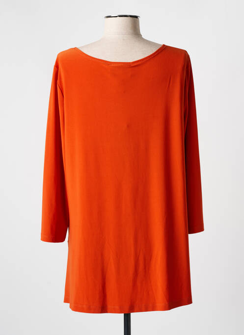 Top col rond manches longues orange JOSEPH RIBKOFF femme