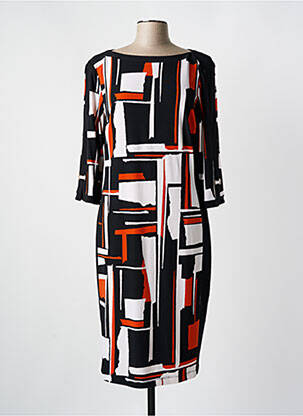 Robe mi-longue manches 3/4 manches 3/4 noir JOSEPH RIBKOFF femme