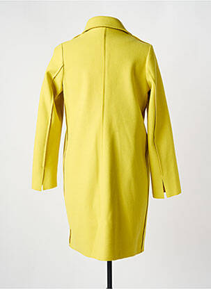 Manteau long coupe cintrée sans capuche jaune ELEONORA AMADEI femme