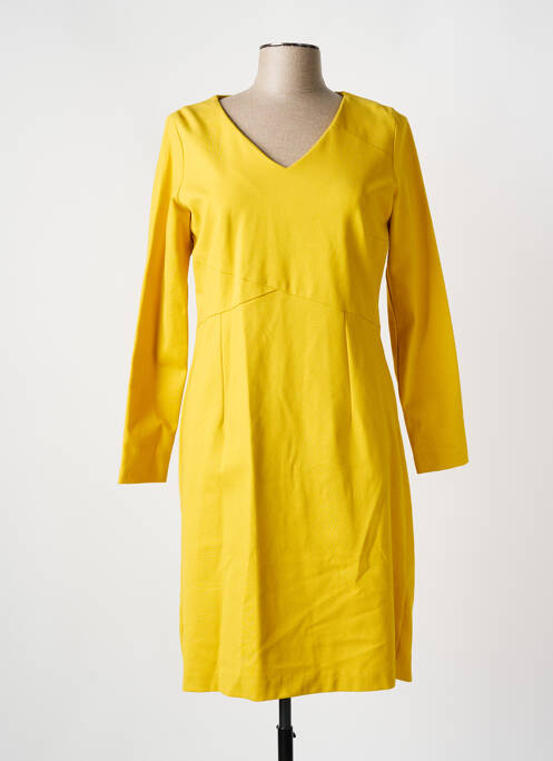 Robe longue manches longues manches longues jaune PAUSE CAFE femme