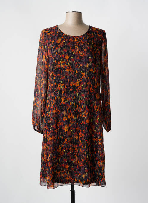 Robe mi-longue marron GEVANA pour femme