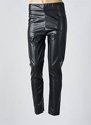 Pantalon droit taille élastique noir LESLIE femme