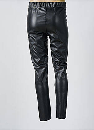 Pantalon droit taille élastique noir LESLIE femme