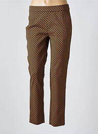 Pantalon droit taille élastique marron TONI femme
