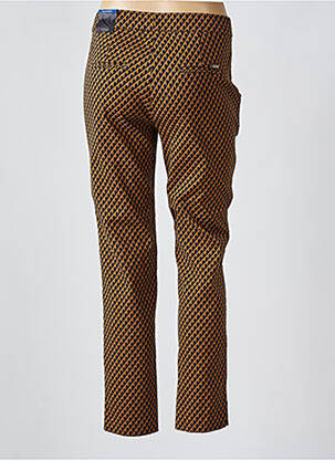Pantalon droit taille élastique marron TONI femme