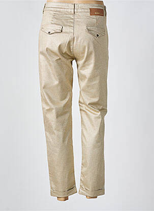 Pantalon 7/8 fermeture zippée sous rabat boutonné or EVA KAYAN femme