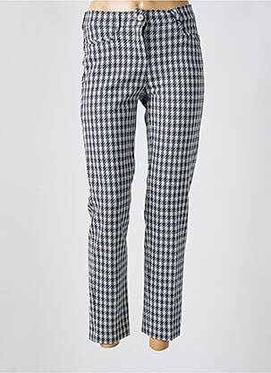 Pantalon 7/8 fermeture zippée sous rabat boutonné gris TONI femme
