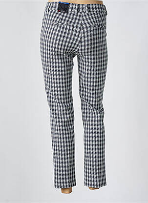 Pantalon 7/8 fermeture zippée sous rabat boutonné gris TONI femme