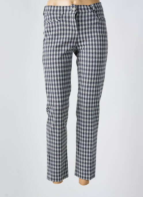Pantalon 7/8 fermeture zippée sous rabat boutonné gris TONI femme