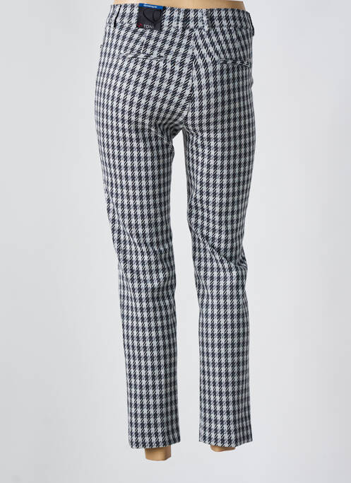 Pantalon 7/8 fermeture zippée sous rabat boutonné gris TONI femme
