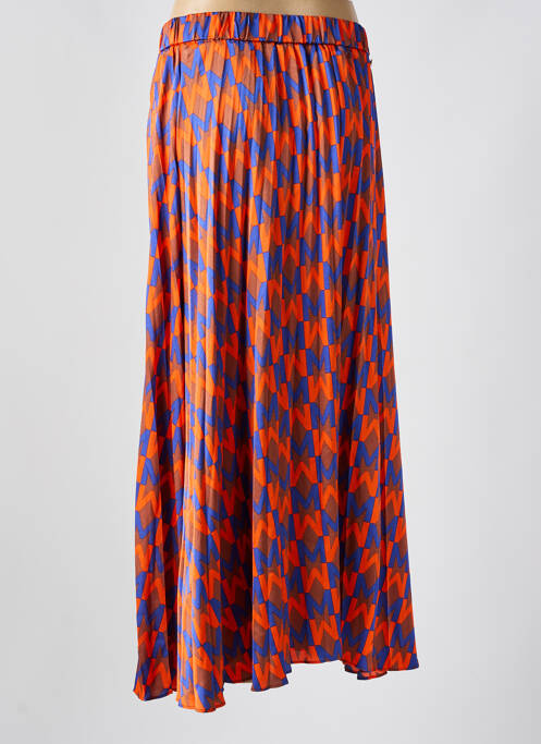 Jupe mi-longue coupe évasée orange LOLA CASADEMUNT femme