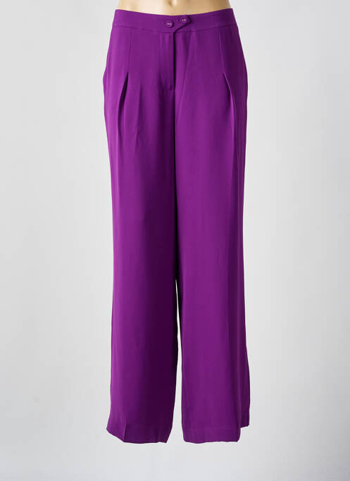 Pantalon droit violet EVA KAYAN pour femme