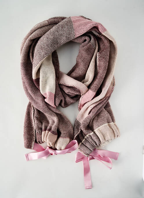 Echarpe rose TRICOT CHIC pour femme
