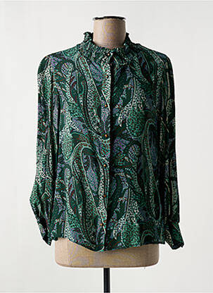 Chemisier tissage crêpe manches longues vert GERARD DAREL femme