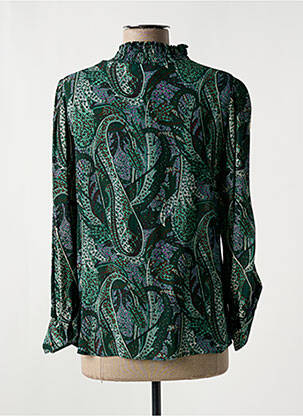 Chemisier tissage crêpe manches longues vert GERARD DAREL femme