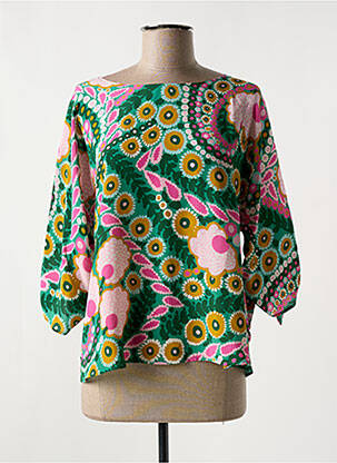 Blouse imprimé fleurs manches 3/4 vert WEEKEND MAXMARA femme