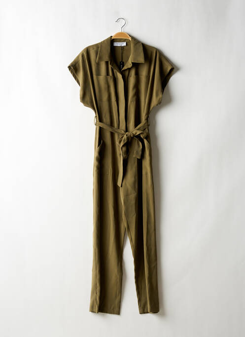 Combi-pantalon poches manches courtes vert JANIS & JOHN femme