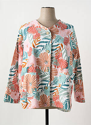 Chemisier imprimé fleurs manches longues orange JORGIE PARIS femme