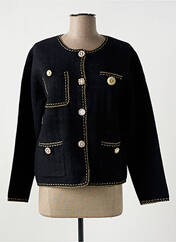 Gilet manches longues noir LEO & UGO pour femme seconde vue