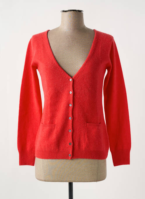 Gilet manches longues rouge G&B pour femme
