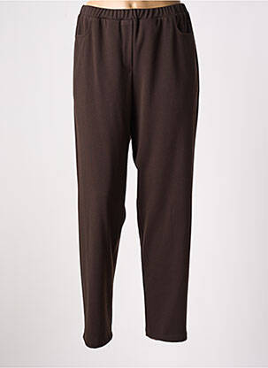 Pantalon droit taille élastique taille normale marron KAKIE femme