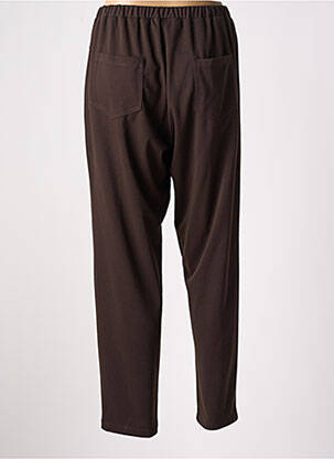 Pantalon droit taille élastique taille normale marron KAKIE femme