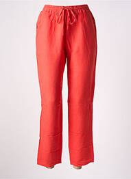 Pantalon large coupe fluide taille normale rouge FREDA femme