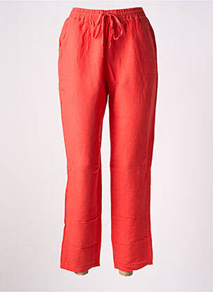 Pantalon large coupe fluide taille normale rouge FREDA femme