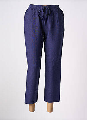 Pantalon large coupe fluide taille normale bleu FREDA femme