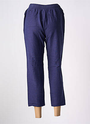 Pantalon large coupe fluide taille normale bleu FREDA femme