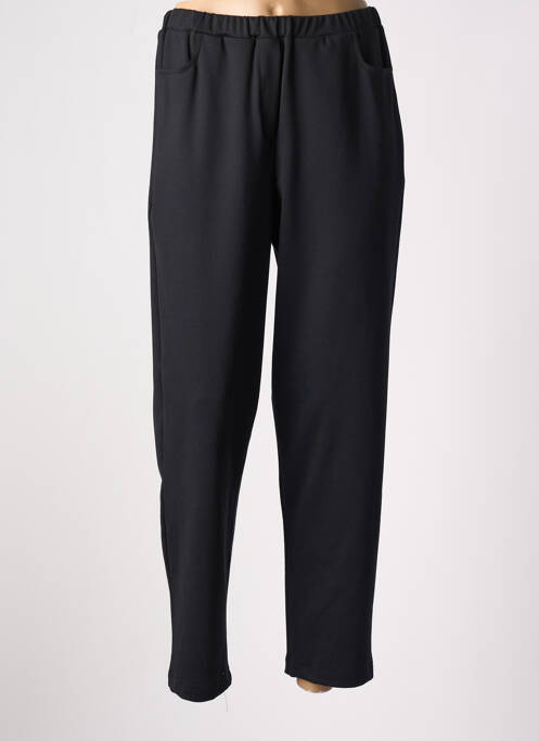 Pantalon droit taille élastique noir KAKIE femme