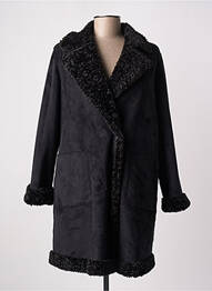 Manteau long coupe droite sans capuche noir PERSONA BY MARINA RINALDI femme