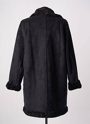 Manteau long fermeture pressionnée sans capuche noir PERSONA BY MARINA RINALDI femme