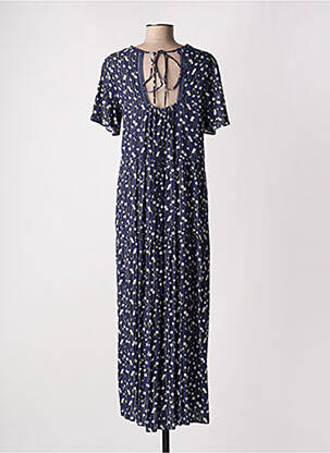 Robe longue manches courtes manches courtes bleu ATELIER JAD femme