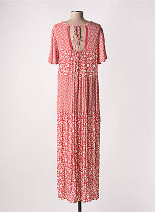 Robe longue manches courtes manches courtes rouge ATELIER JAD femme
